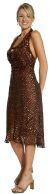 Halter Neck Knee Length Sequined Cocktail Dress in alternative view